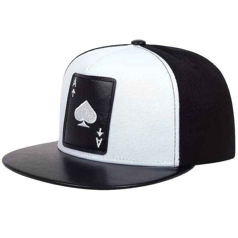Fashion Hip Hop Baseball Cap Poker Embroidery Personalized Hat Men Women Cotton Snapback Hats