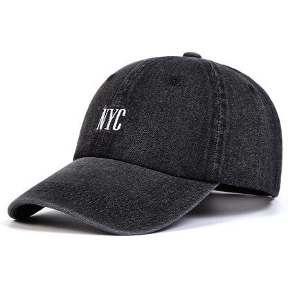 Unisex NYC Embroidery Denim Baseball Caps