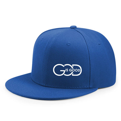 Unisex Adjustable Snapback Cap Street Flat Brim Hat Printed GOD IS GOOD