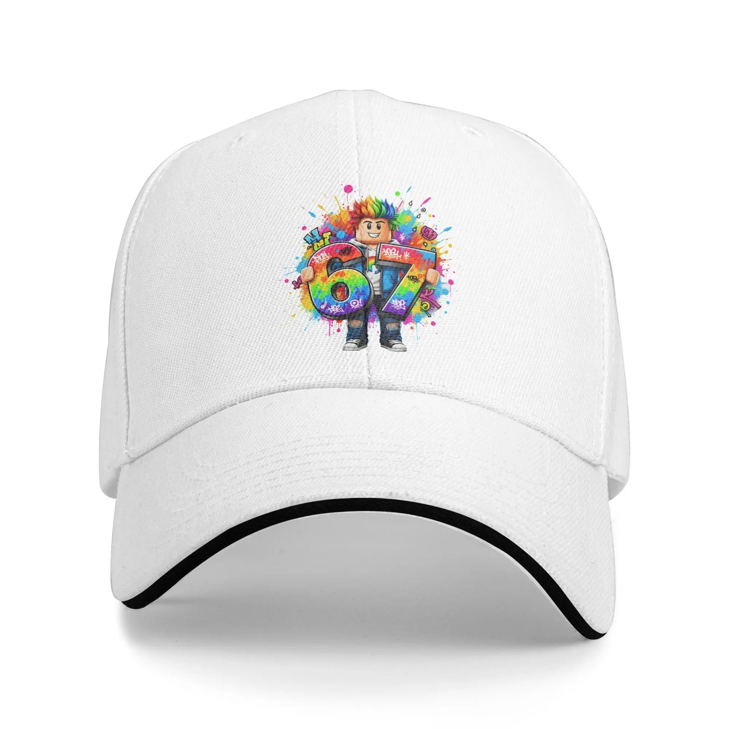 Meme 67 Six Seven 6 7 Steal a Brainrot Los 67 Baseball Caps
