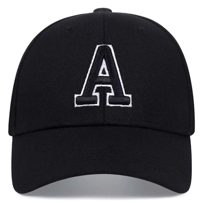A Letter Embroidery A Baseball Cap Spring Summer