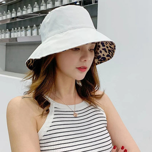 Leopard Reversible Bucket Hat Women