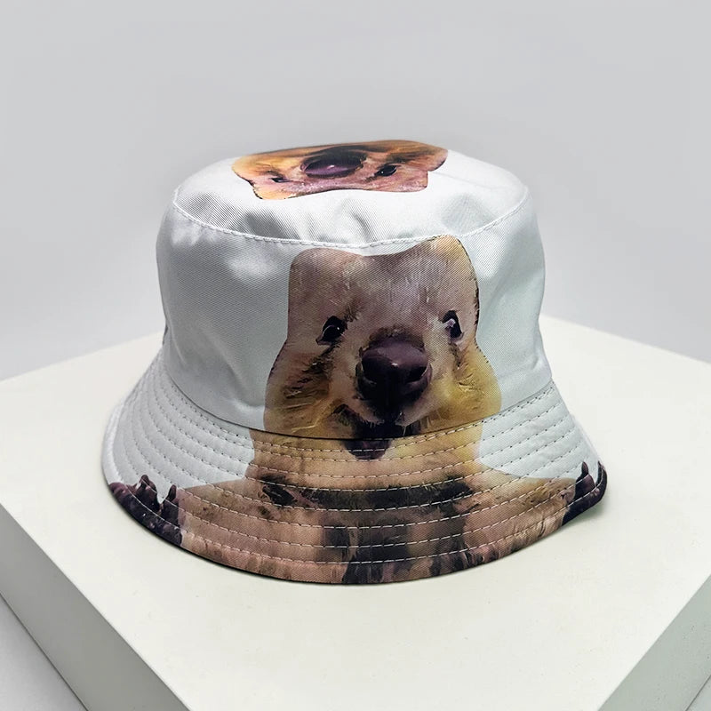 New Unisex Funny Animal Print Cute Bucket Hats