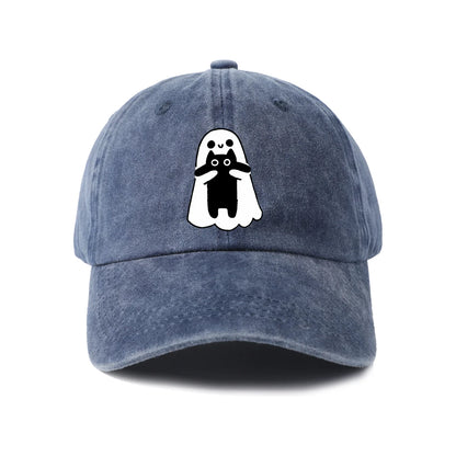 Ghost In Necktie Graphic Baseball Cap