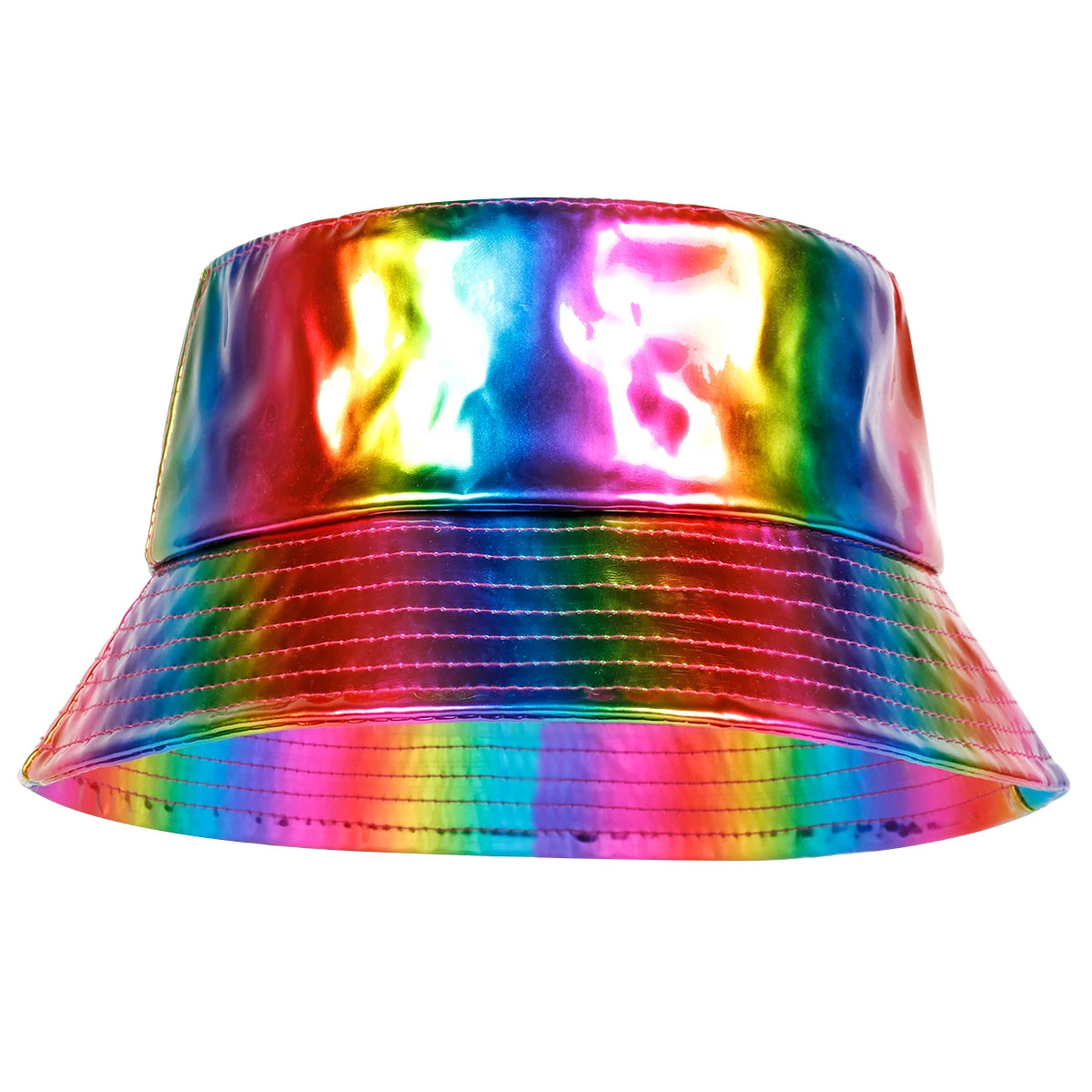 Unisex PVC Colorful Color Personality Bucket Hats Fishermen Caps Sunscreen Hat