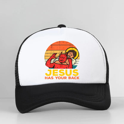 Jesus Has Your Back Jiu Jitsu Retro Christian Baseball Cap