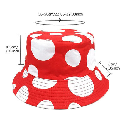 LDSLYJR Four Seasons Polyester Cartoon Print Bucket Hat