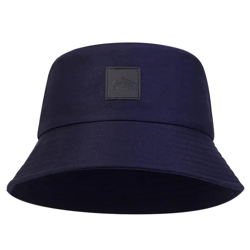 Unisex New York Leather Label Personality Bucket Hats