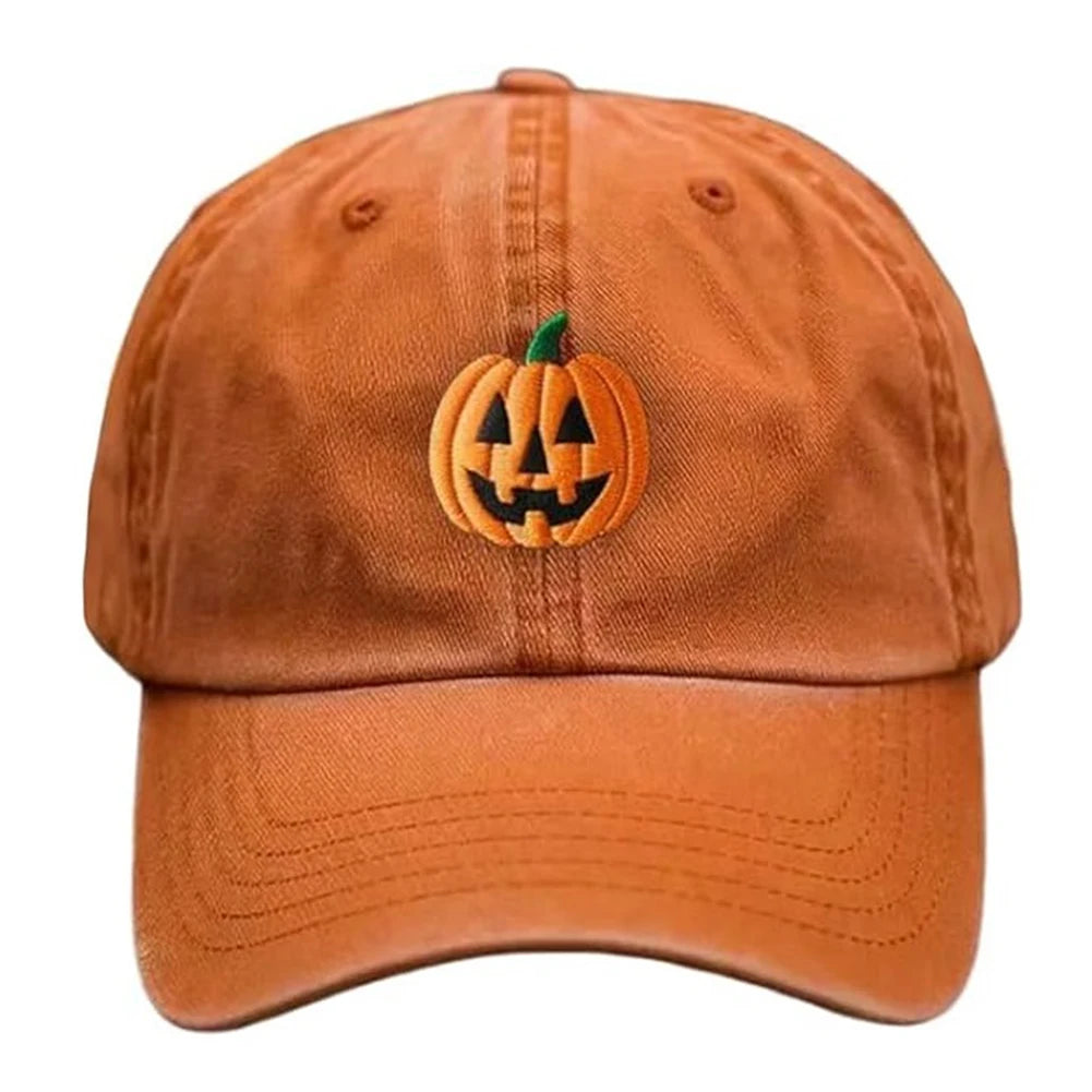 Halloween Pumpkin Face Baseball Hat For Women Men