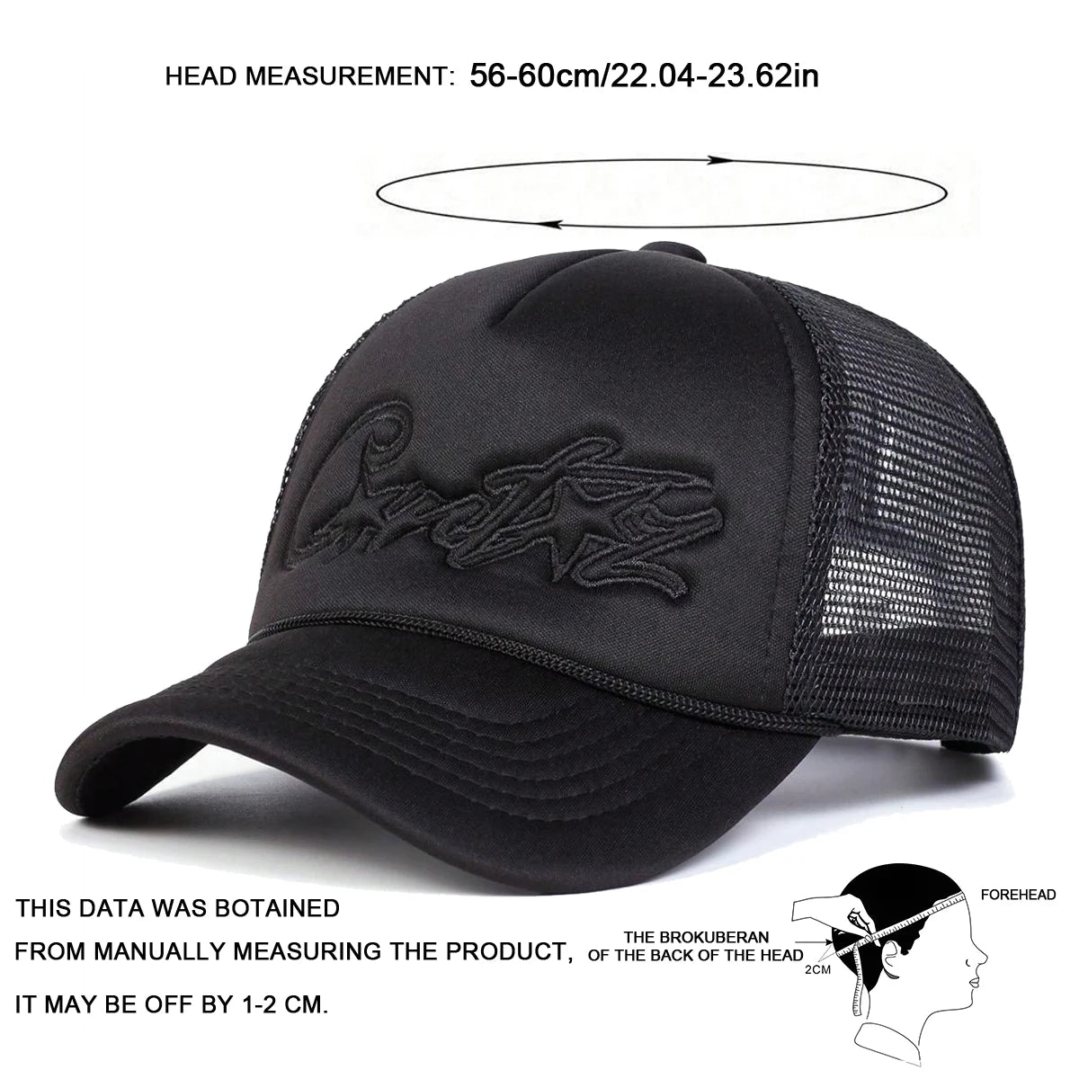 Unisex CRTZ Pentagram Embroidery Baseball Caps