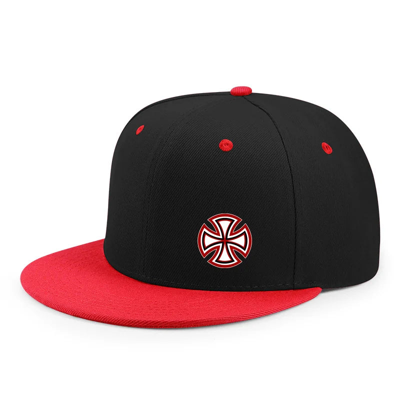 Printed Snowflake Pattern Flat Edge Snapback Cap