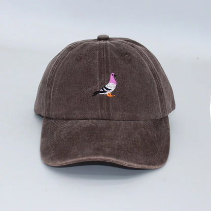 Embroidery Pigeon Spring Vintage Baseball Caps Men Women