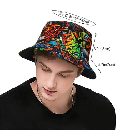 Colorful Graffiti Art Print Bucket Hat