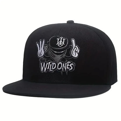 Unisex Embroidered Ninja Letter Hip-hop Snapback Cap