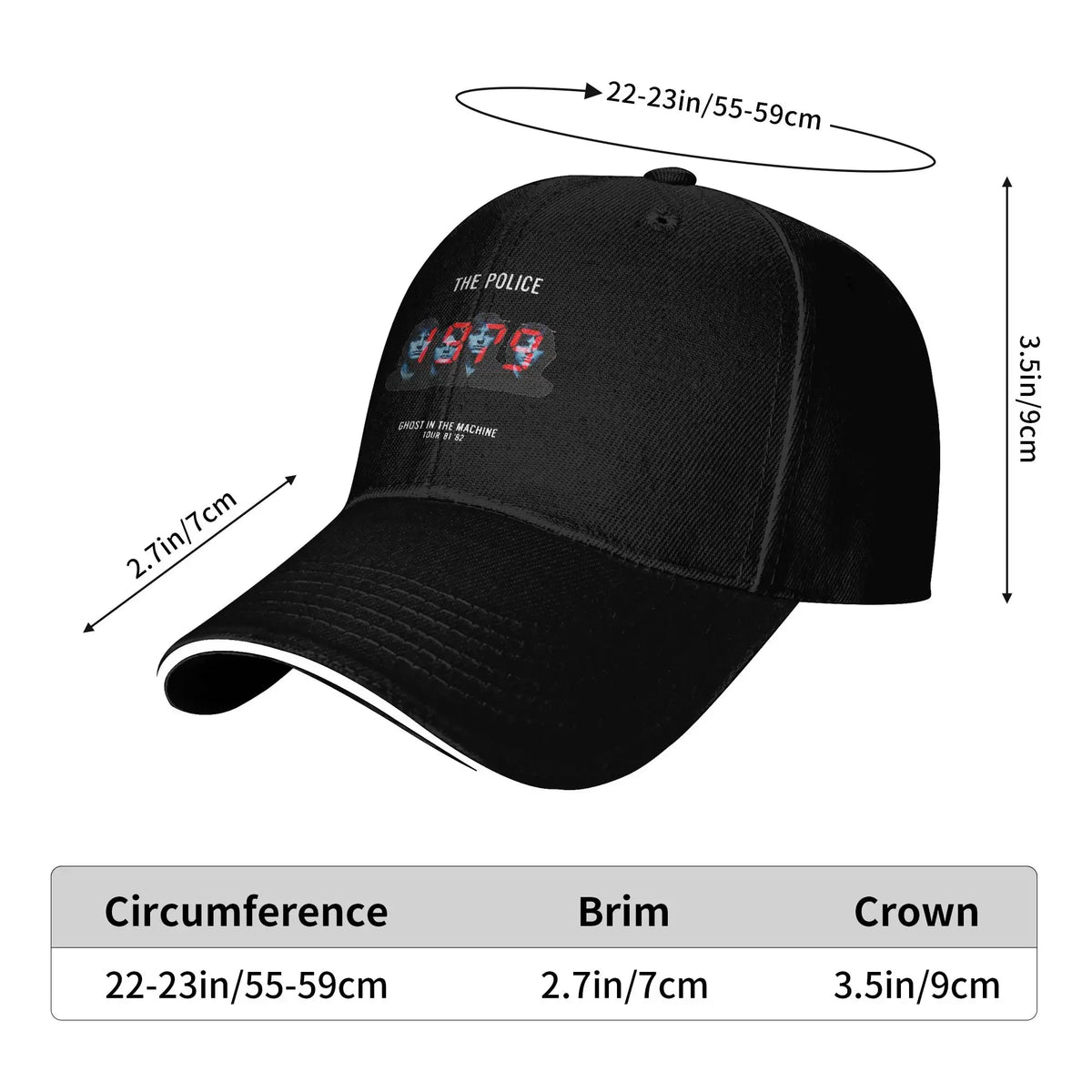 The Police Ghost In The Machine Sun Baseball Cap
