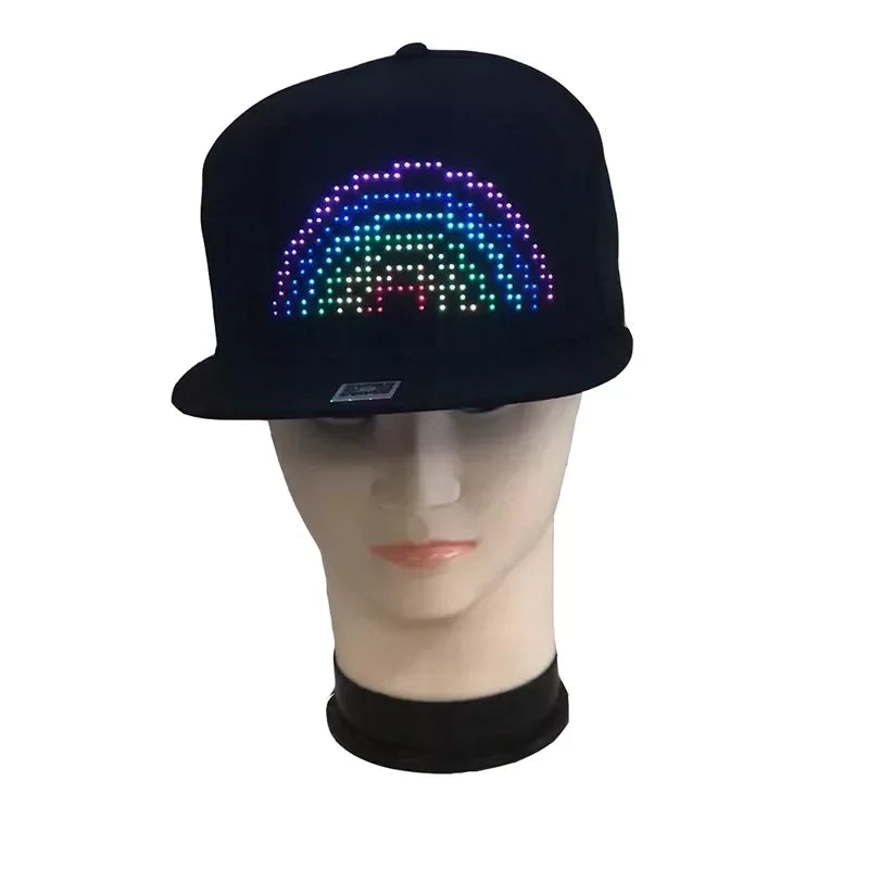 APP Programmable LED Message Hats Luminous Sports Baseball Cap