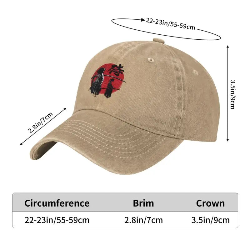 Custom Cotton Mugen And Jin Sumi E Samurai Champloo Baseball Cap