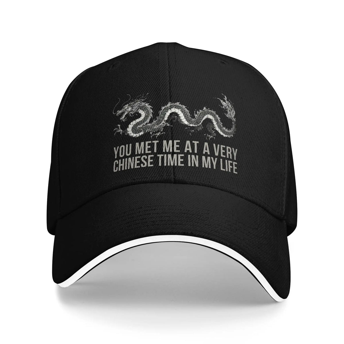 You Met Me at a Very Chinese Time in My Life Adjustable Baseball Hat