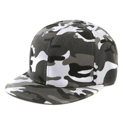 Unisex Hip Hop Solid Color Flat Brim Snapback Hats For Women