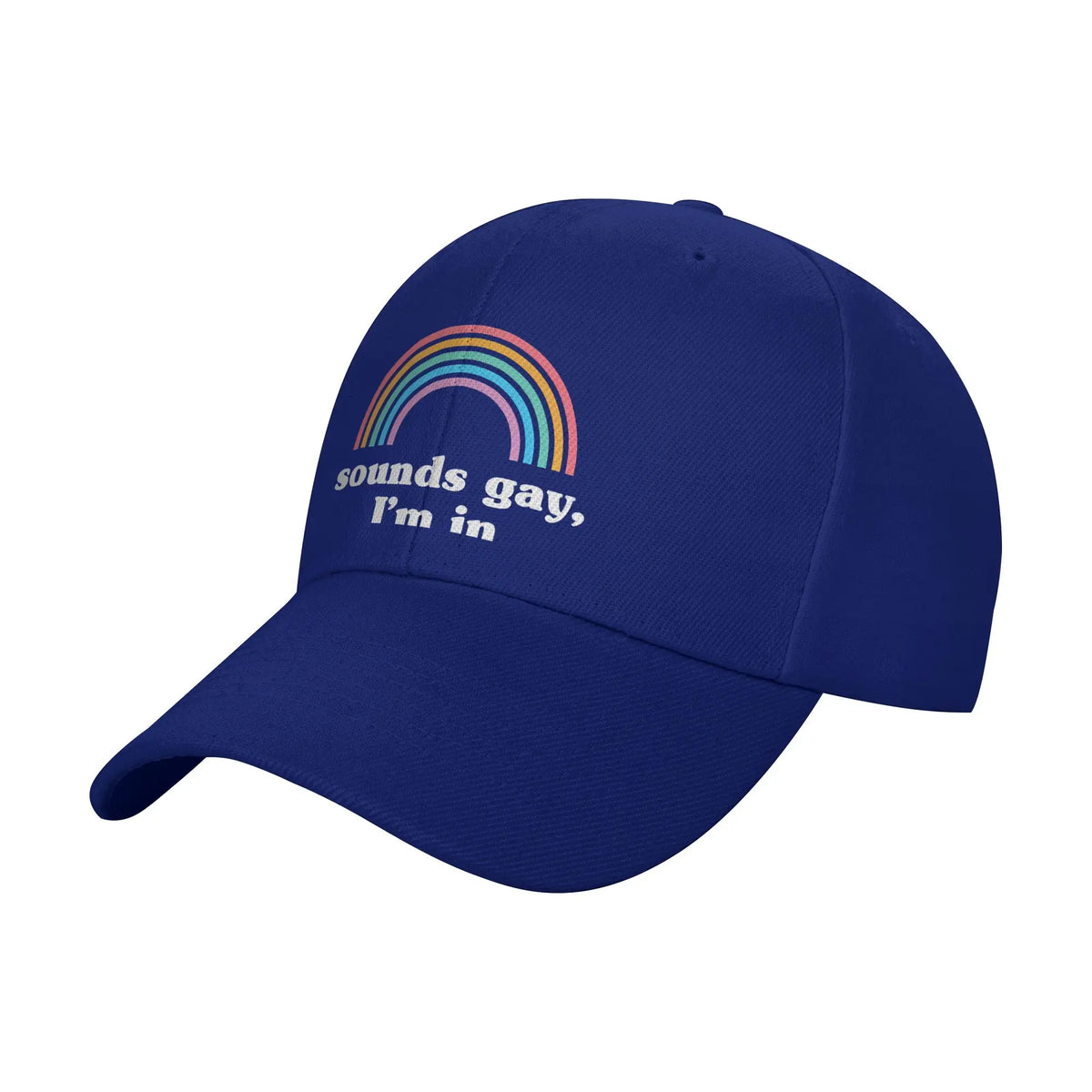 Fashion Sounds Gay I'm In LGBT Pride Rainbow Racerback Curved Brim Baseball Cap