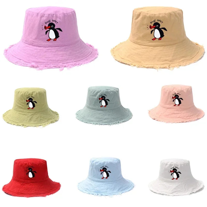 Summer Penguin Bucket Hat Reversible Bob
