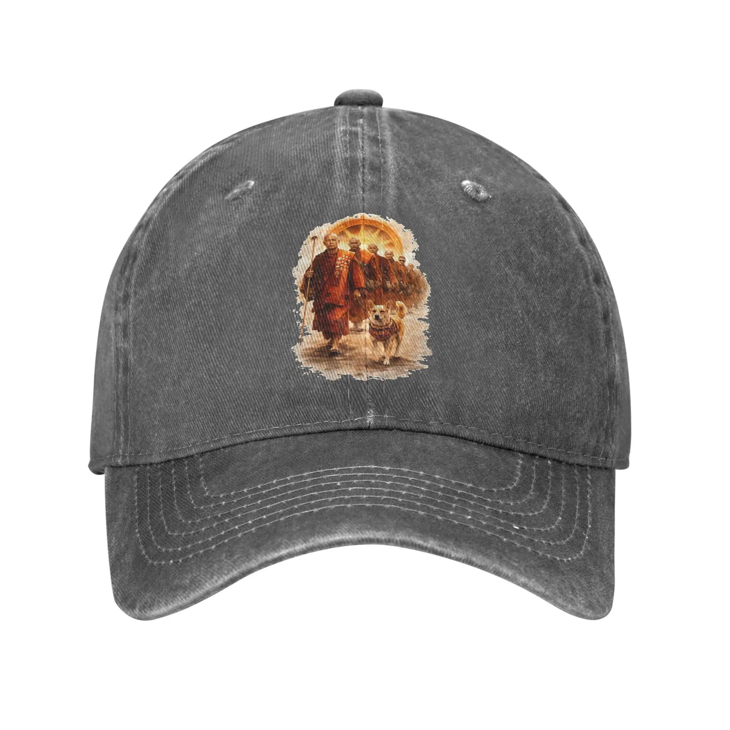 Summer Aloka Dog Walk for Peace Buddhist Monk & Dog Baseball Cap
