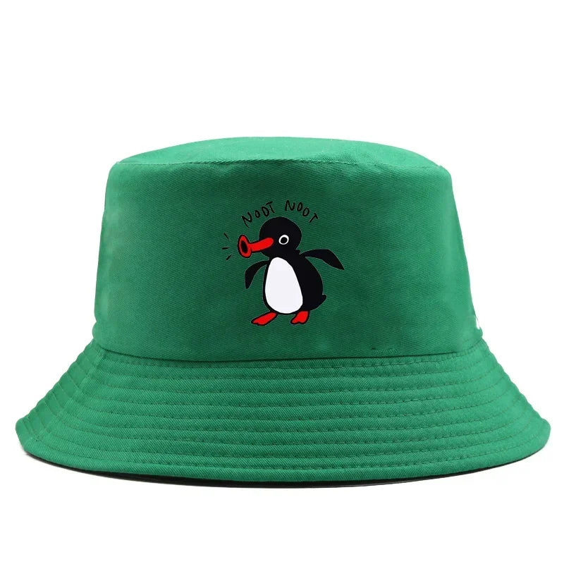 Summer Penguin Bucket Hat Reversible Bob