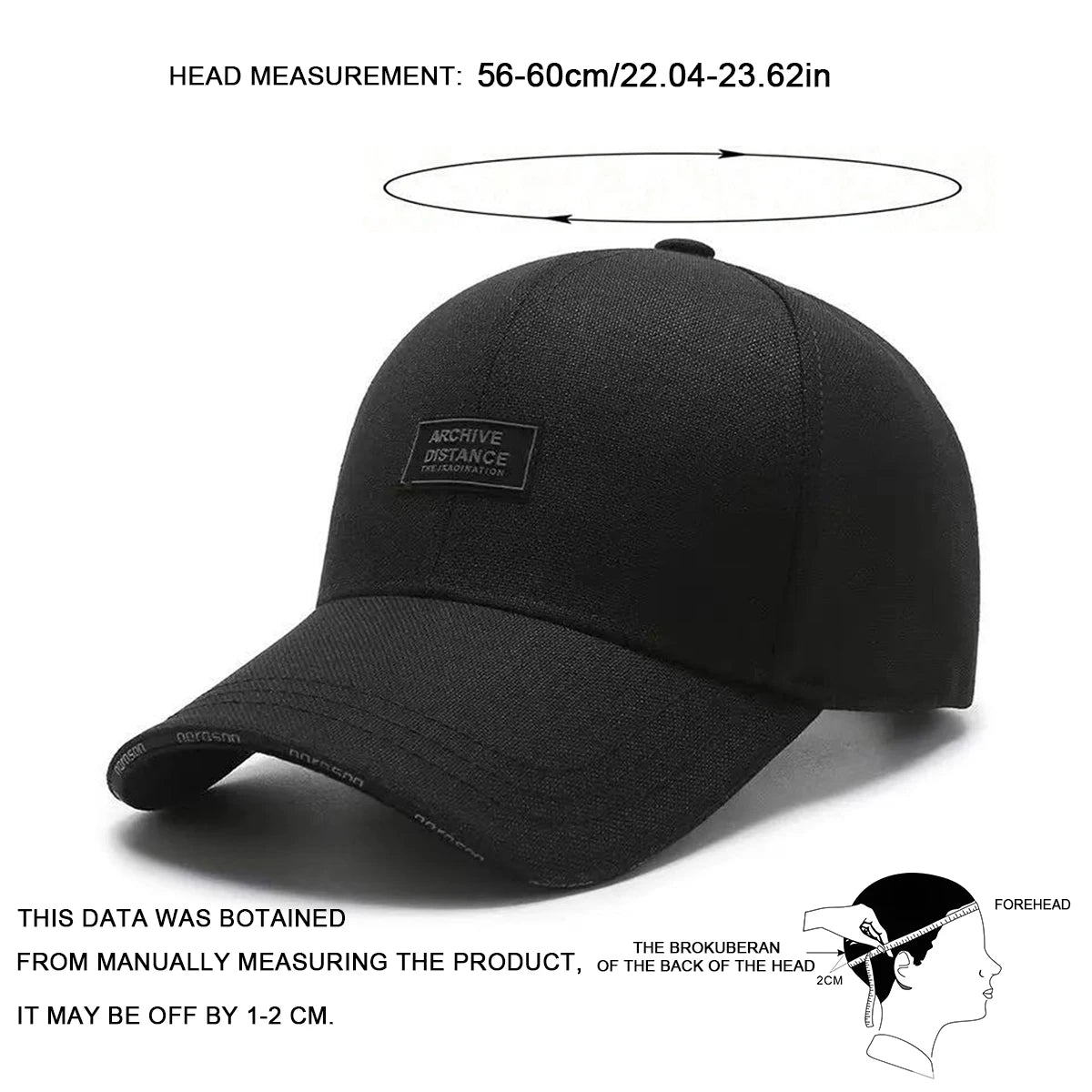 Unisex ARCHIVE DISTANCE Embroidery Baseball Caps