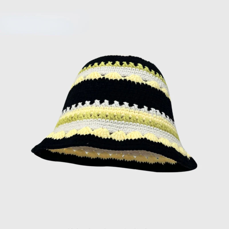 Autumn New Crochet Korean Handmade Bucket Hat Women