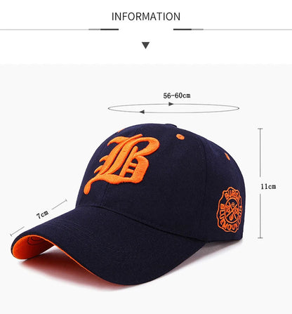 Men Women's Baseball Cap Summer Cotton Hat Embroidery Snapback Hip-Hop Cap Sun Hat
