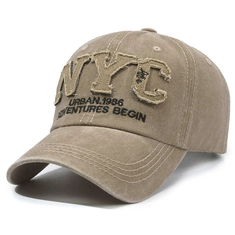 Women's Black Baseball Cap - Breathable "NYC" Embroidery