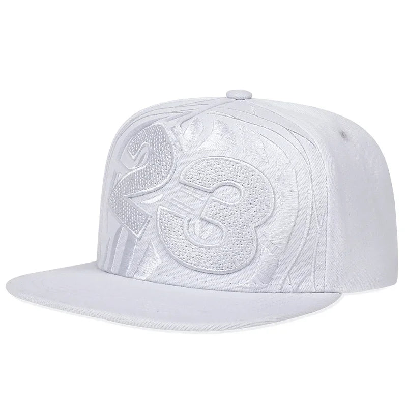 Unisex 23 Basketball Embroidery Hip-hop Hats Spring Autumn Adjustable Casual Snapback Caps