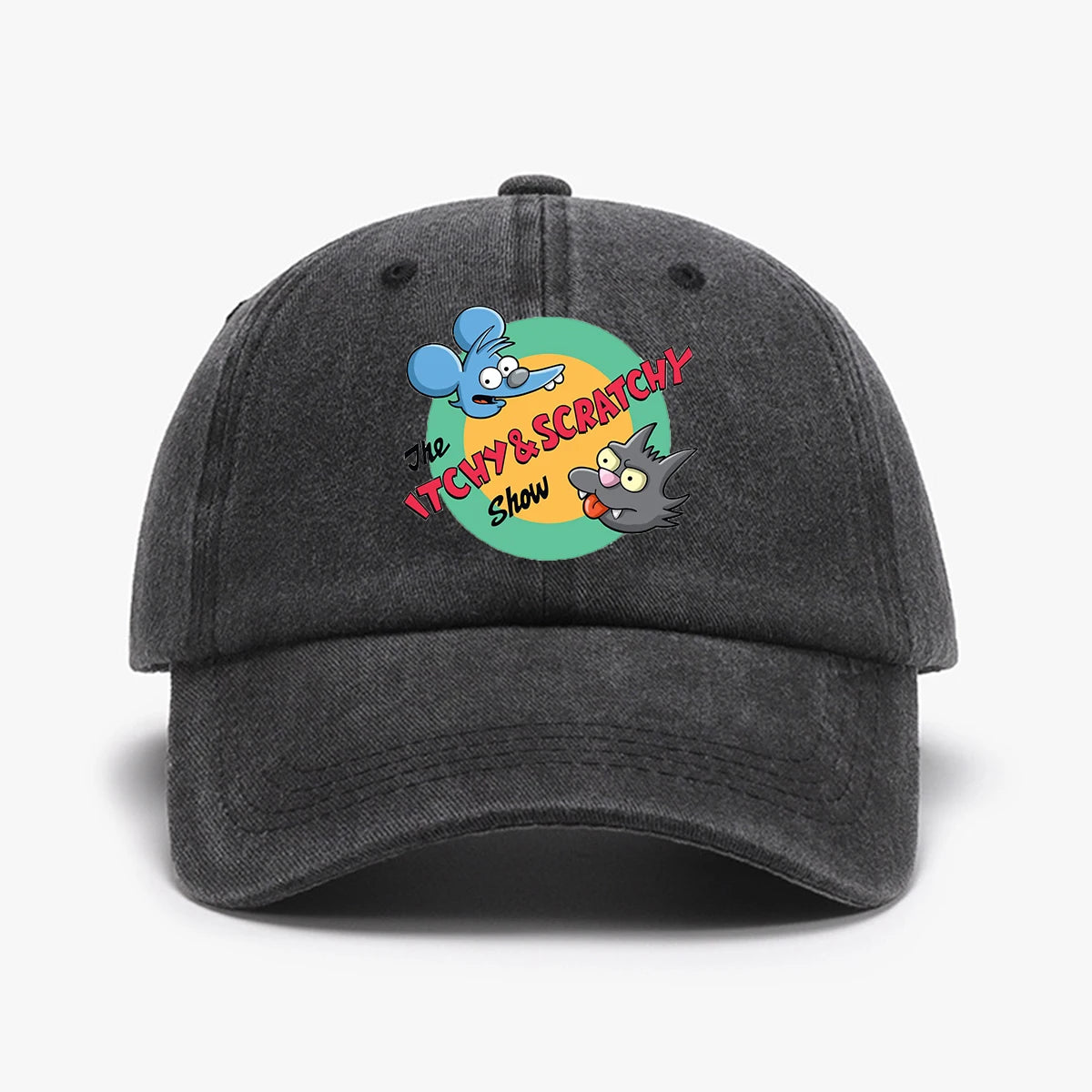 Printed Baseball Cap Men Retro Washed Distressed Sun Hat