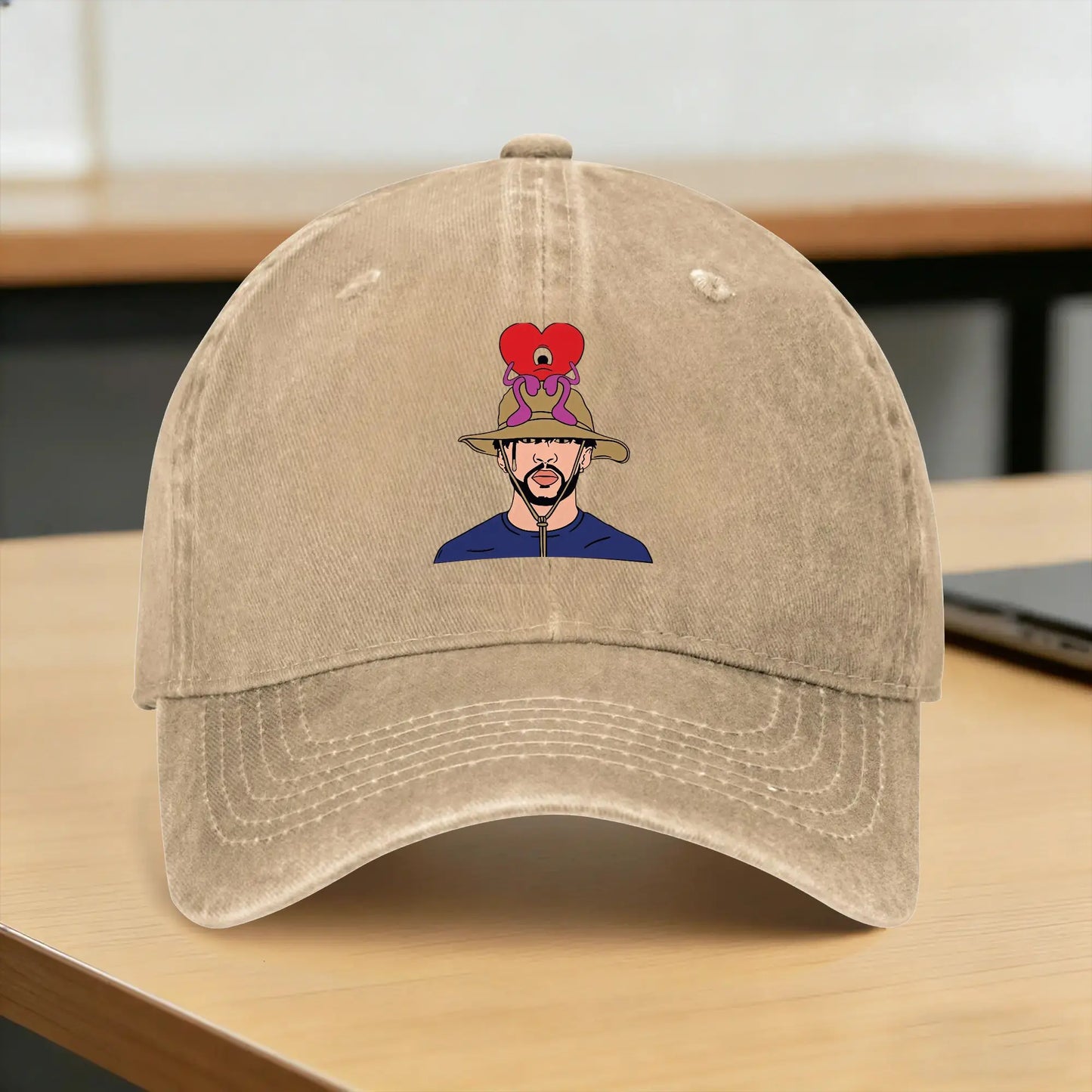 Rapper B-Bad B-Bunny DTMF World Tour Washed Baseball Cap