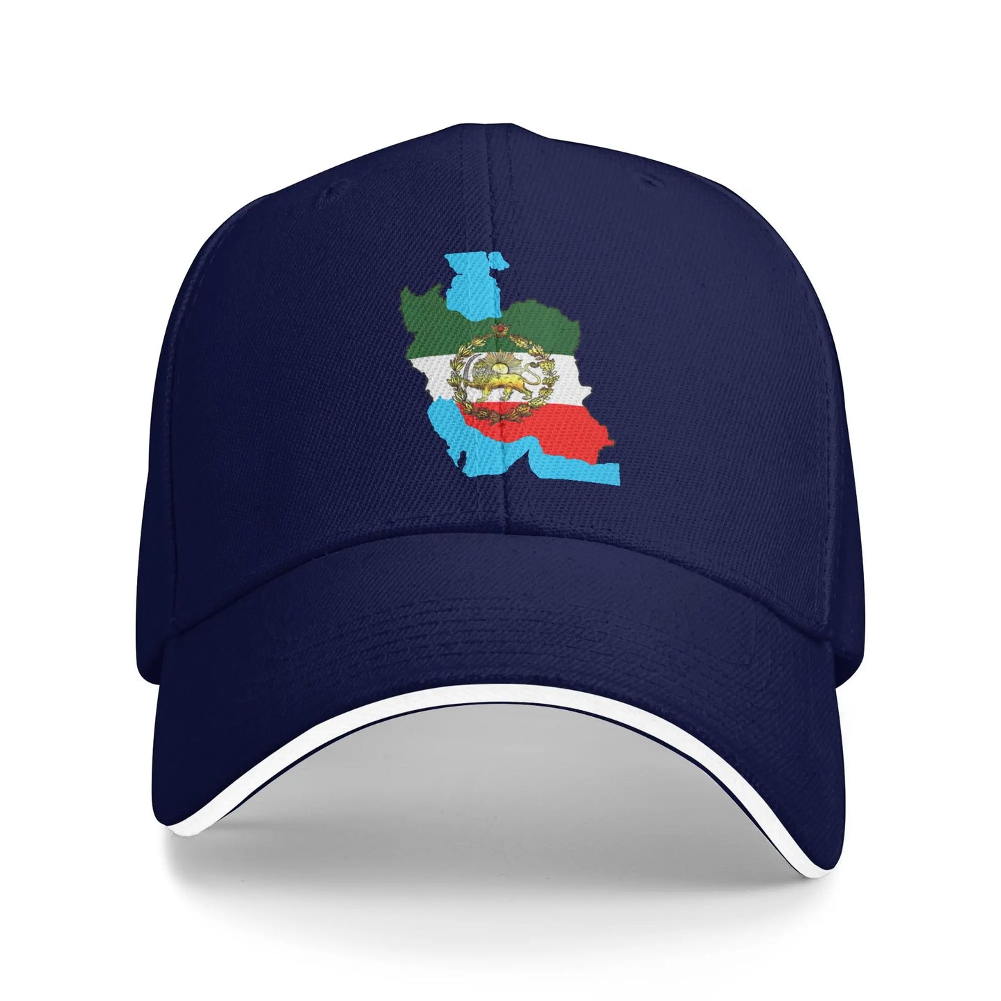 Iran Flag With A Golden Lion Sun Baseball Cap Summer Women Men
