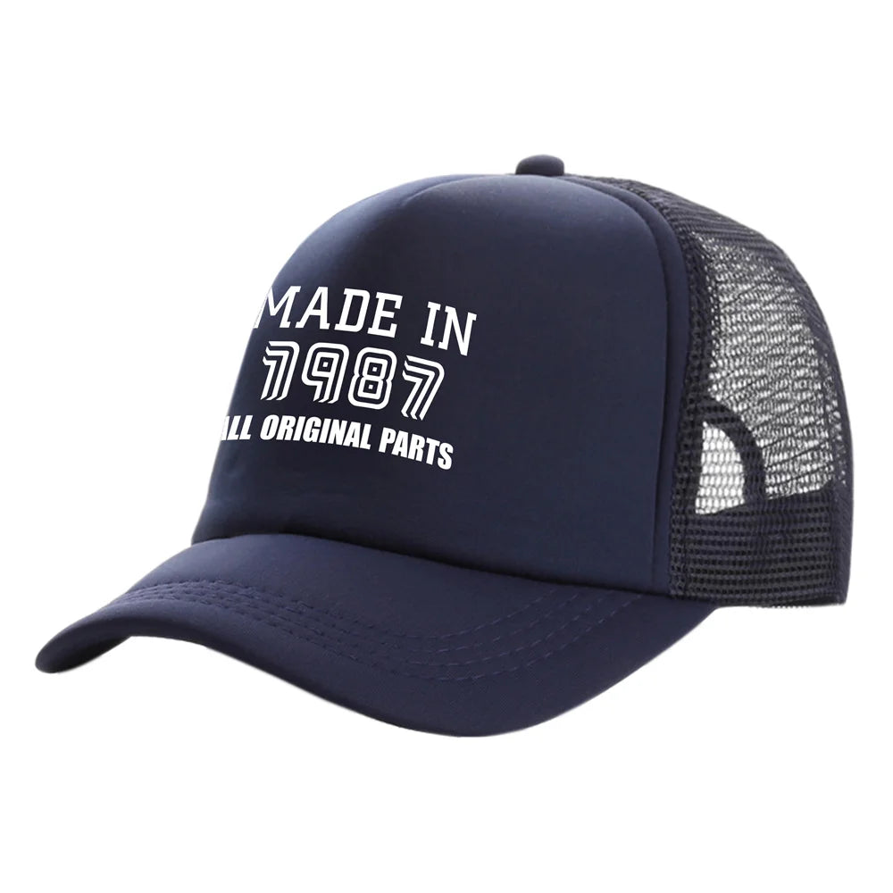 Made In 1987 All Original Parts Baseball Caps
