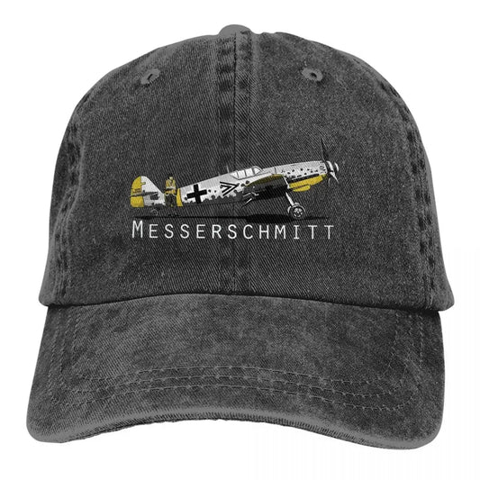 Airplane Lover Multicolor Hat Peaked Men Women's Cowboy Cap BF 109 Baseball Caps