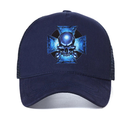 Malta Cross Skull Rider Baseball Cap