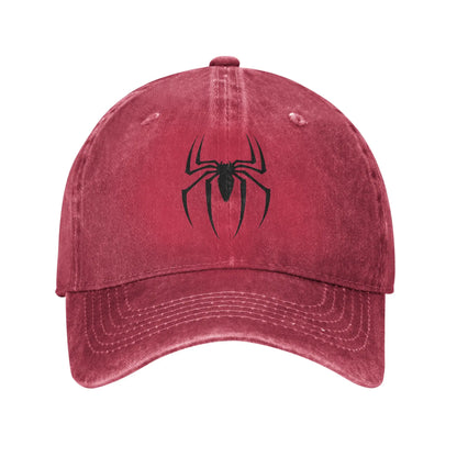 Spider Baseball Caps Casual Distressed Washed