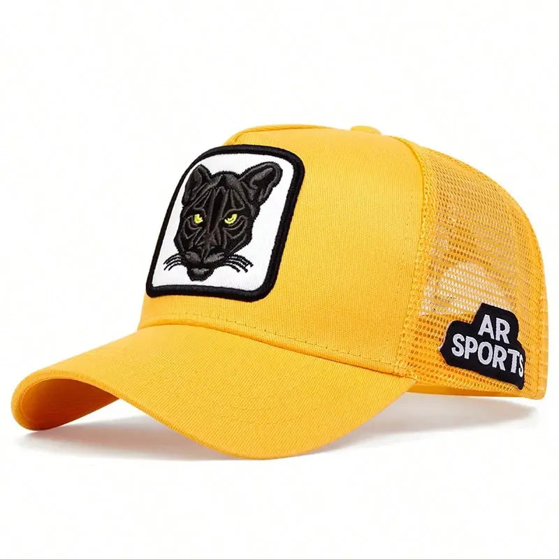 Unisex Cat Embroidery Baseball Net Caps Spring Summer