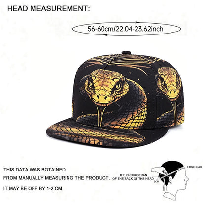 2025 Personalized New Flat brimmed Hat Printed Animal Street Hip Hop Snapback Caps