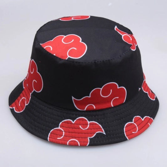 Red Cloud Print Cotton Bucket Hat
