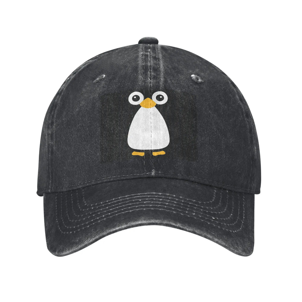 Cute Vector Penguin Denim Cap
