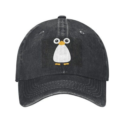 Cute Vector Penguin Denim Cap
