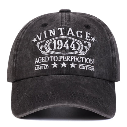 Unisex Letter Embroidery Wash Baseball Caps
