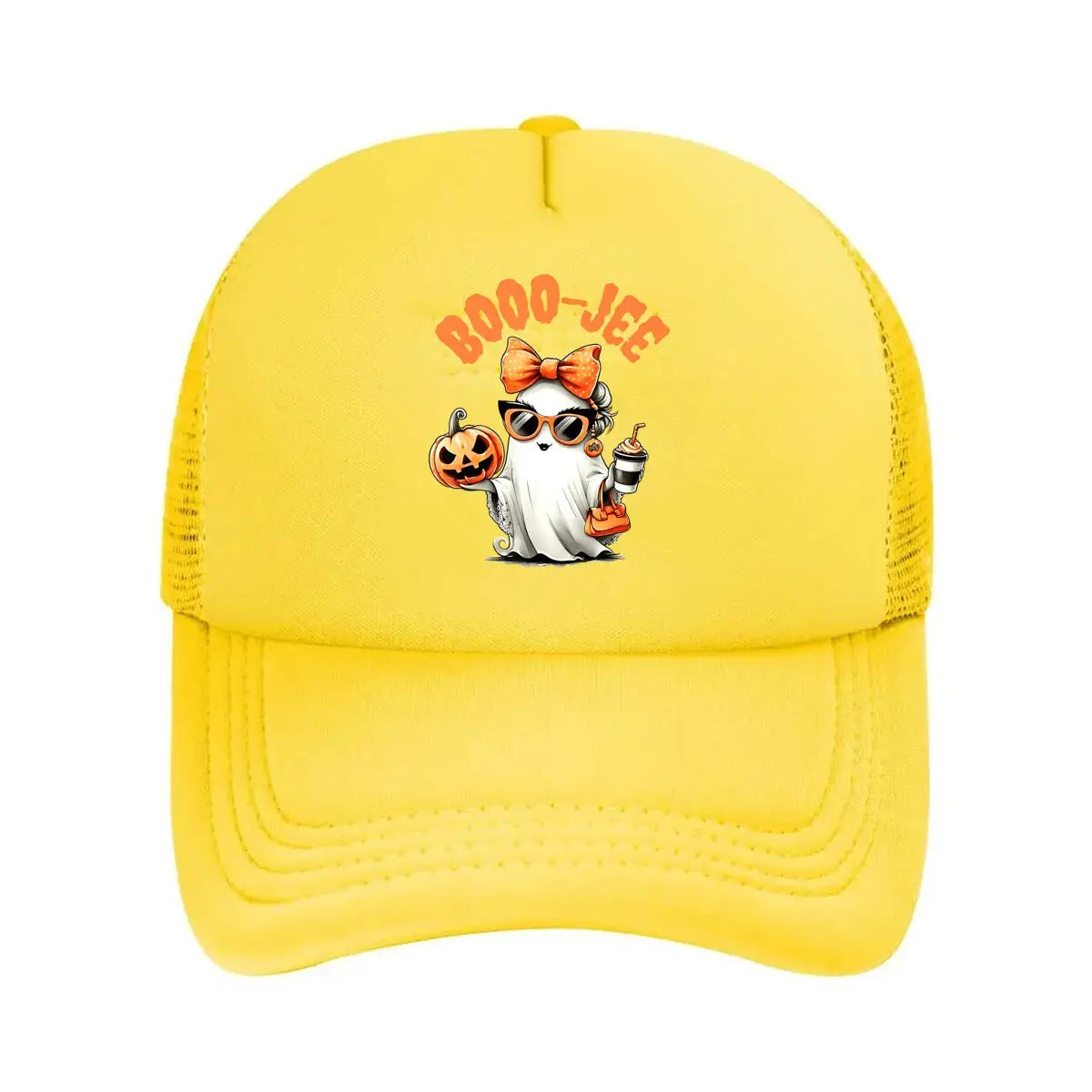 Breathable Halloween Booo - Jee Ghost Pumpkin Baseball Cap