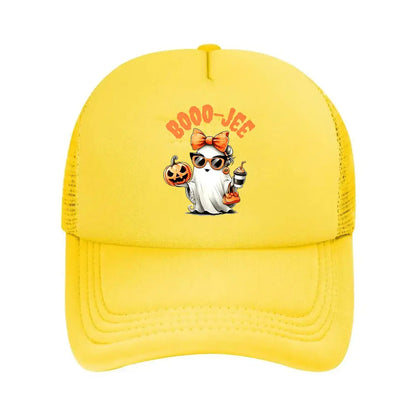 Breathable Halloween Booo - Jee Ghost Pumpkin Baseball Cap