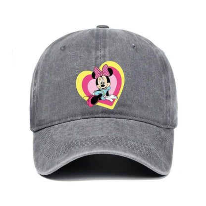 Retro Washed Mickey Mouse Print Baseball Cap