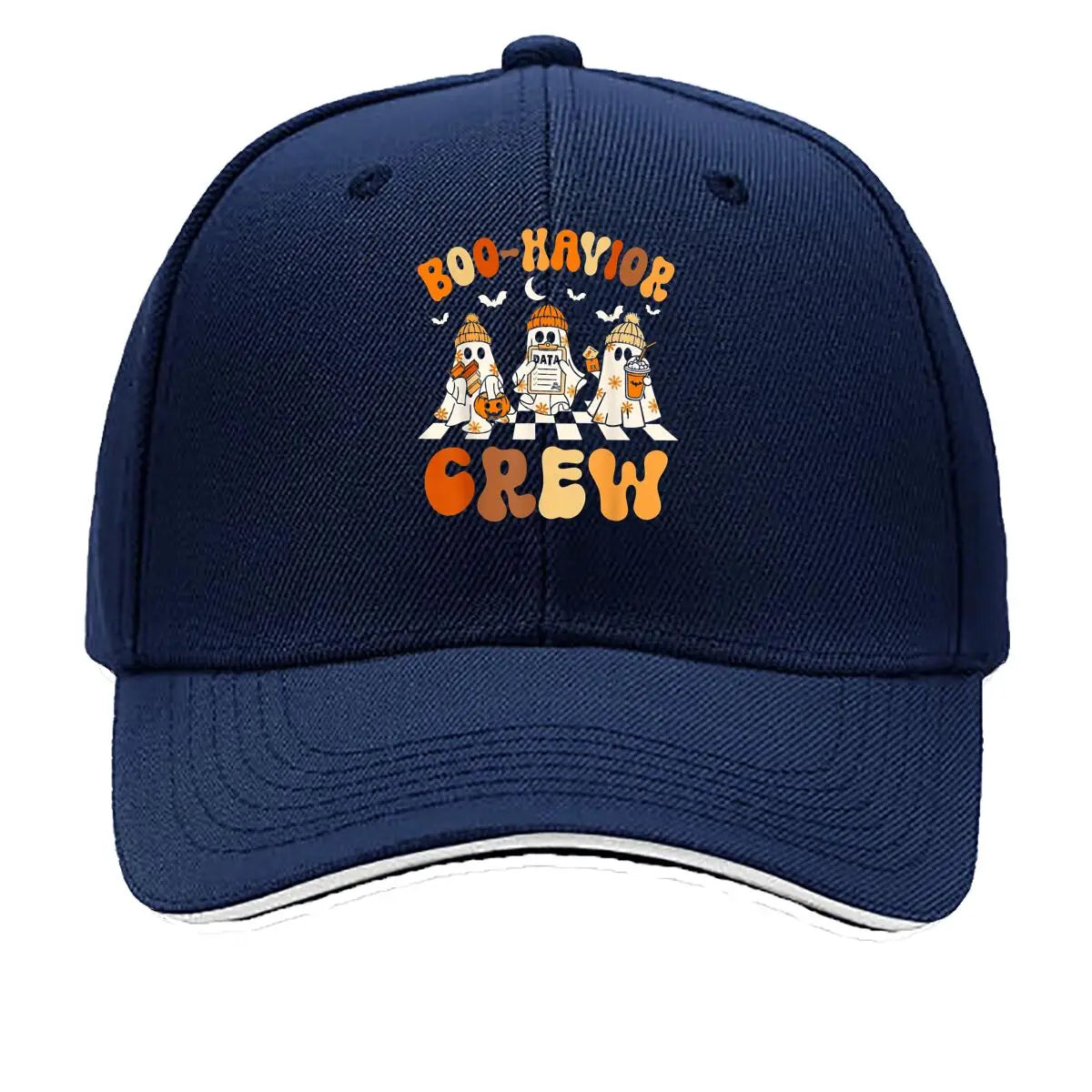 Halloween Ghost Boo-Havior Crew Sandwich Baseball Cap