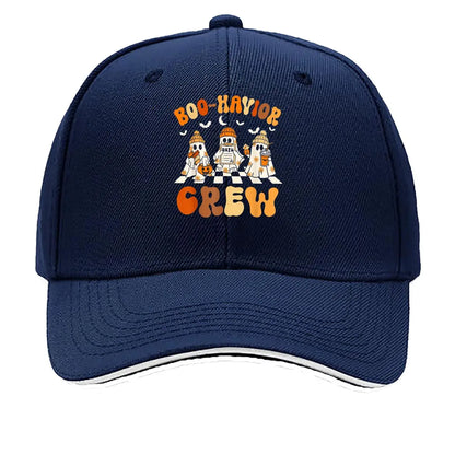 Halloween Ghost Boo-Havior Crew Sandwich Baseball Cap